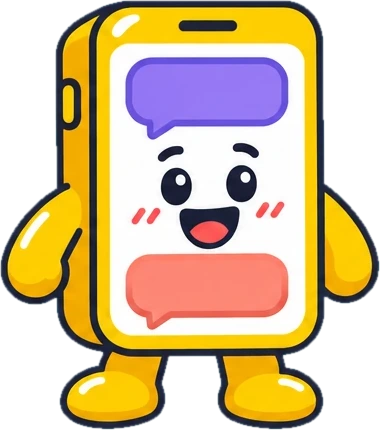 Watak telefon Adsolution yang tersenyum