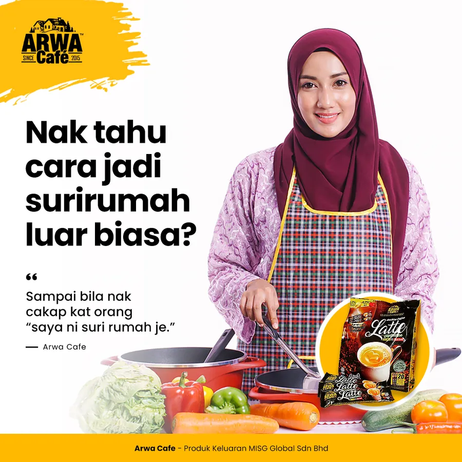 Poster iklan Arwa Cafe - Kesihatan
