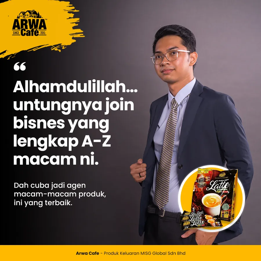 Poster iklan Arwa Cafe - Kesihatan