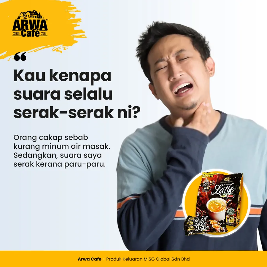 Poster iklan Arwa Cafe - Kesihatan