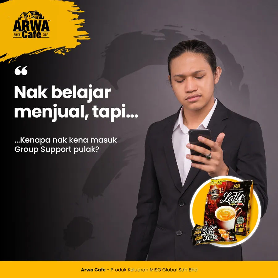 Poster iklan Arwa Cafe - Kesihatan