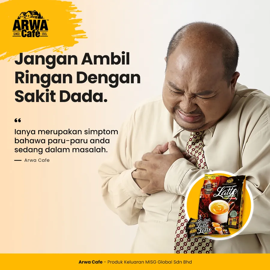 Poster iklan Arwa Cafe - Kesihatan