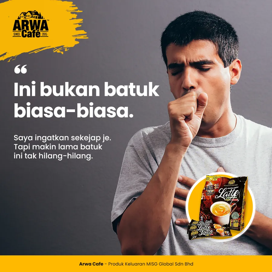 Poster iklan Arwa Cafe - Kesihatan