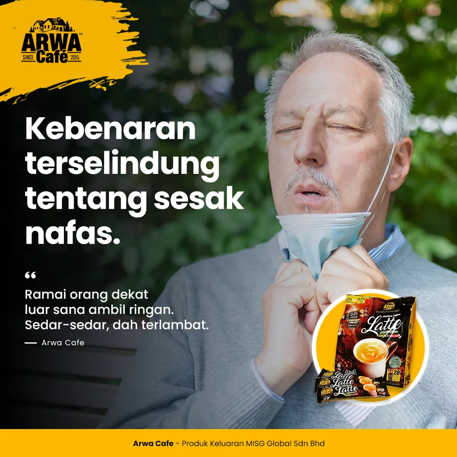 Poster iklan Arwa Cafe - Kesihatan