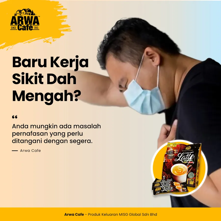 Poster iklan Arwa Cafe - Kesihatan