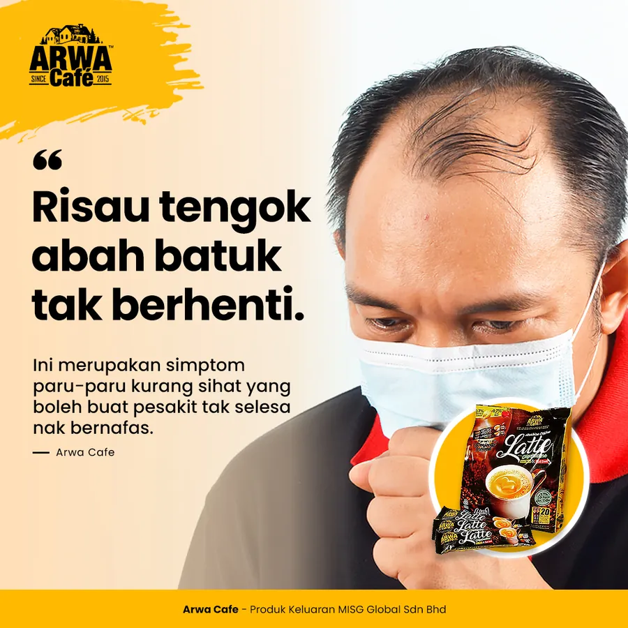 Poster iklan Arwa Cafe - Kesihatan