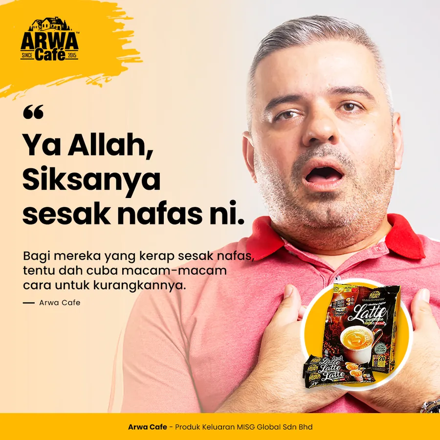 Poster iklan Arwa Cafe - Kesihatan