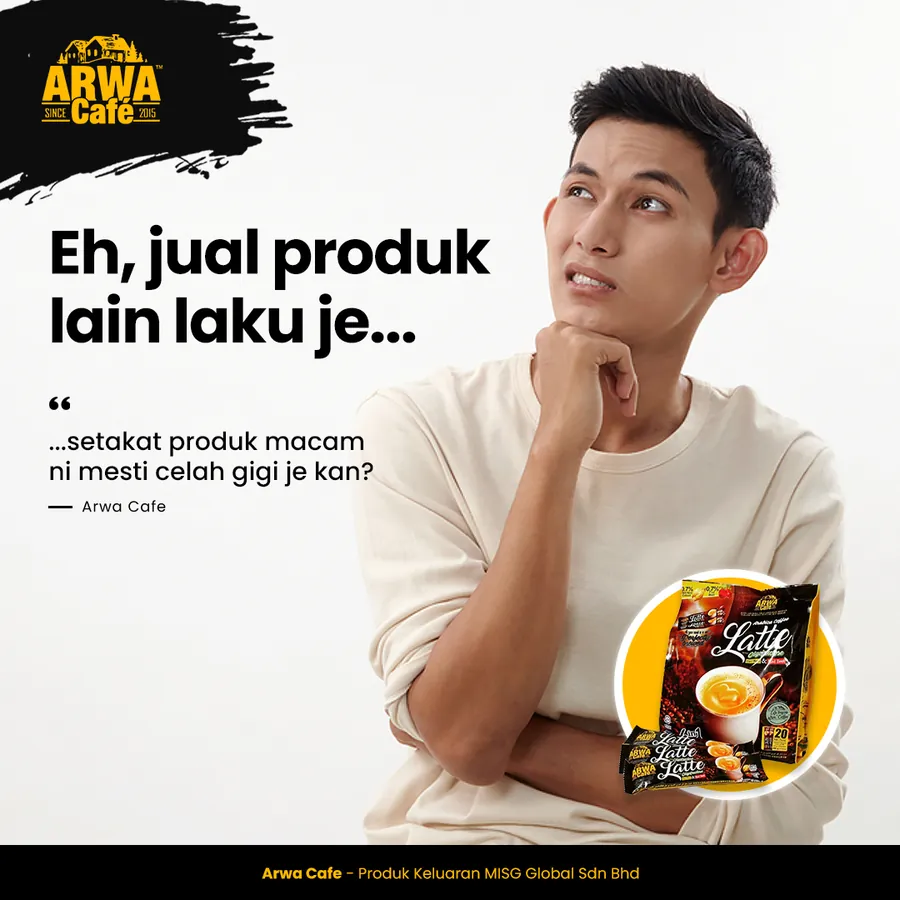 Poster iklan Arwa Cafe - Kesihatan