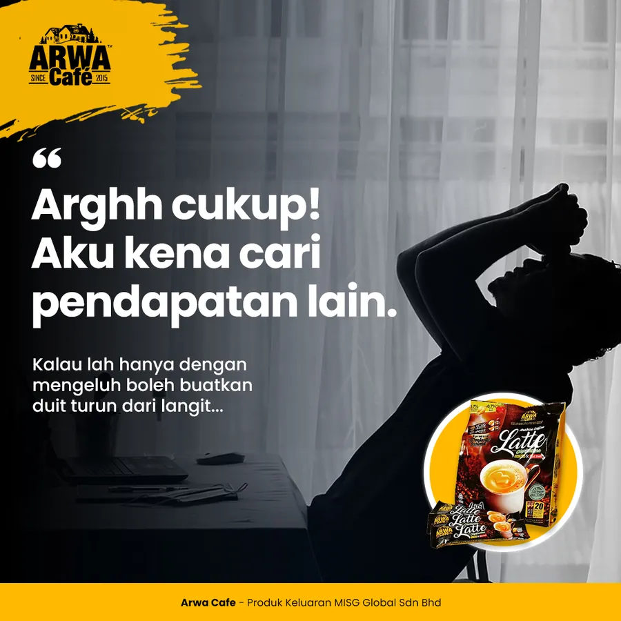 Poster iklan Arwa Cafe - Kesihatan