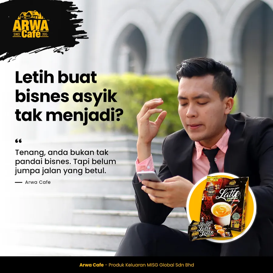 Poster iklan Arwa Cafe - Kesihatan