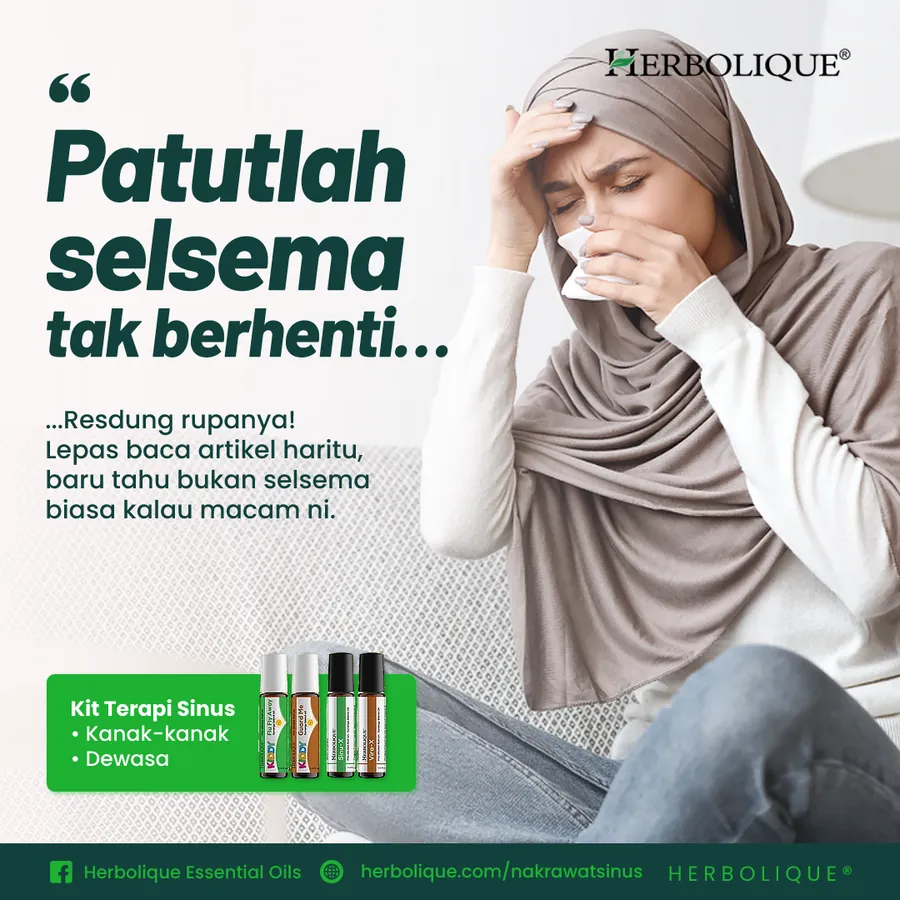 Poster iklan Herbolique Sinus Theraphy - Kesihatan