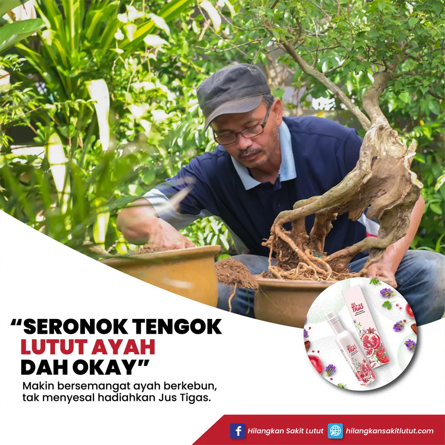 Poster iklan Jus Tigas - Kesihatan
