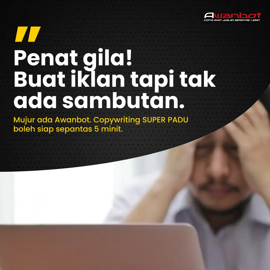 Poster iklan Awanbot - Produk Digital