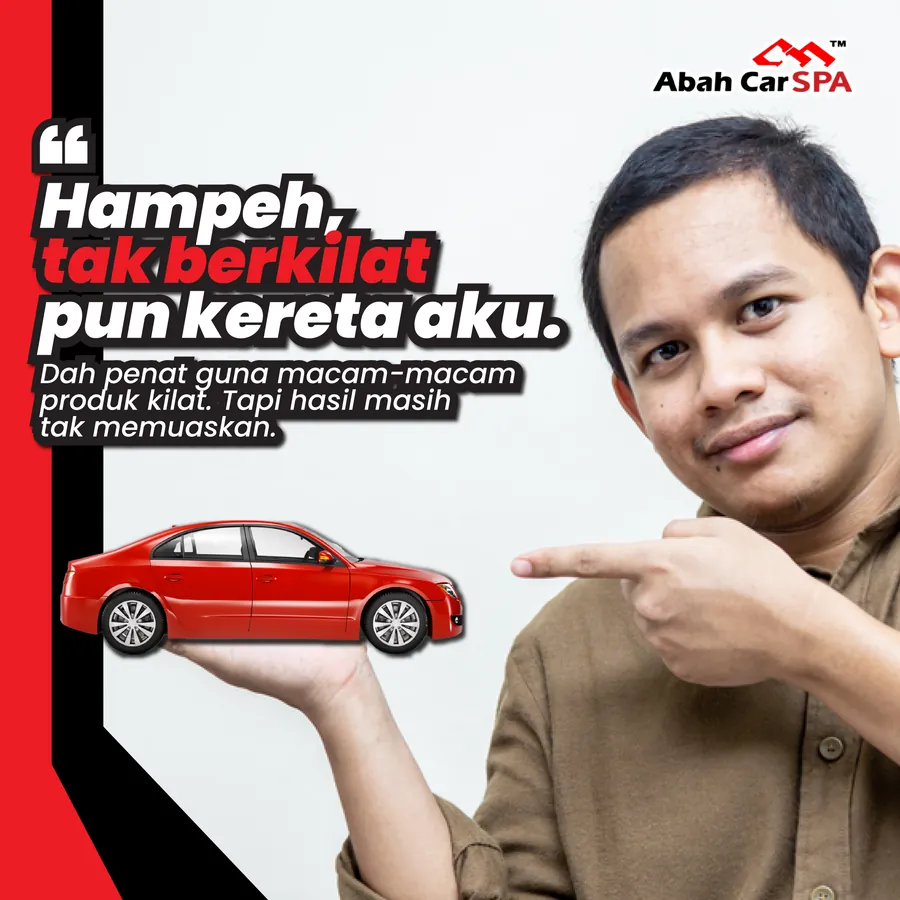 Poster iklan Abah Car Spa - Service Centre