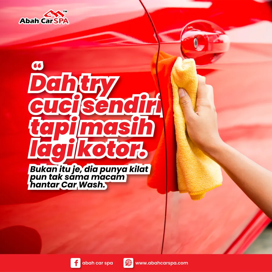 Poster iklan Abah Car Spa - Service Centre