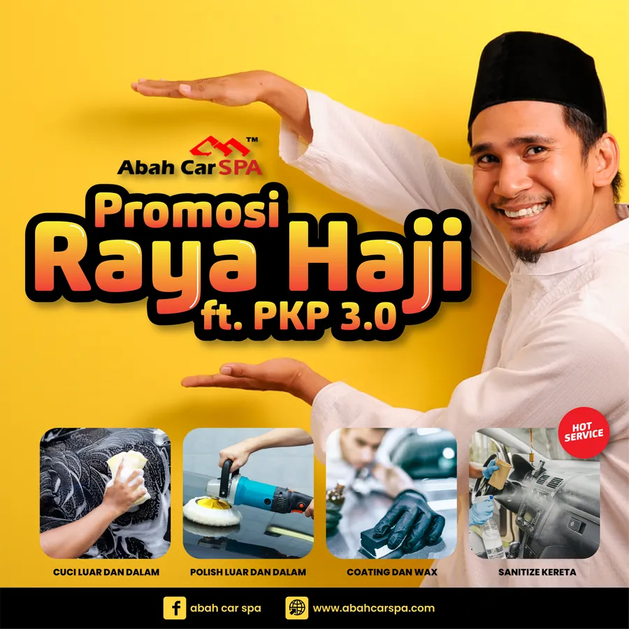 Poster iklan Abah Car Spa - Service Centre