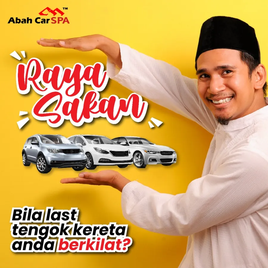Poster iklan Abah Car Spa - Service Centre