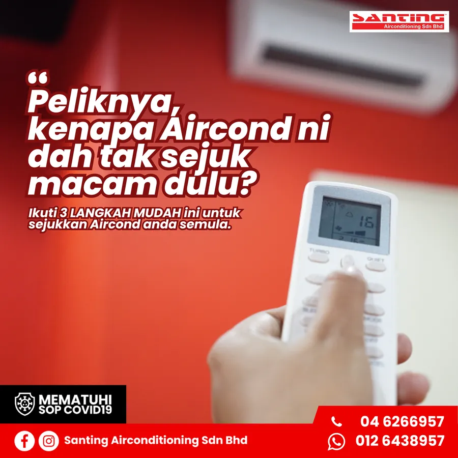 Poster iklan Santing Aircond - Service Centre
