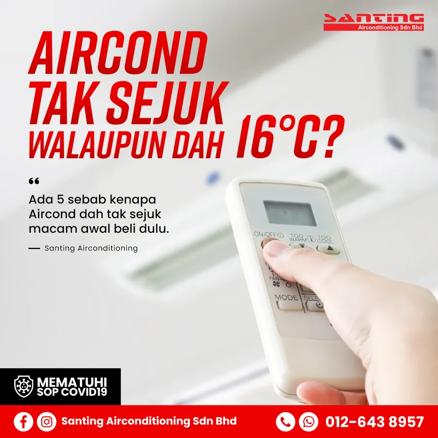 Poster iklan Santing Aircond - Service Centre