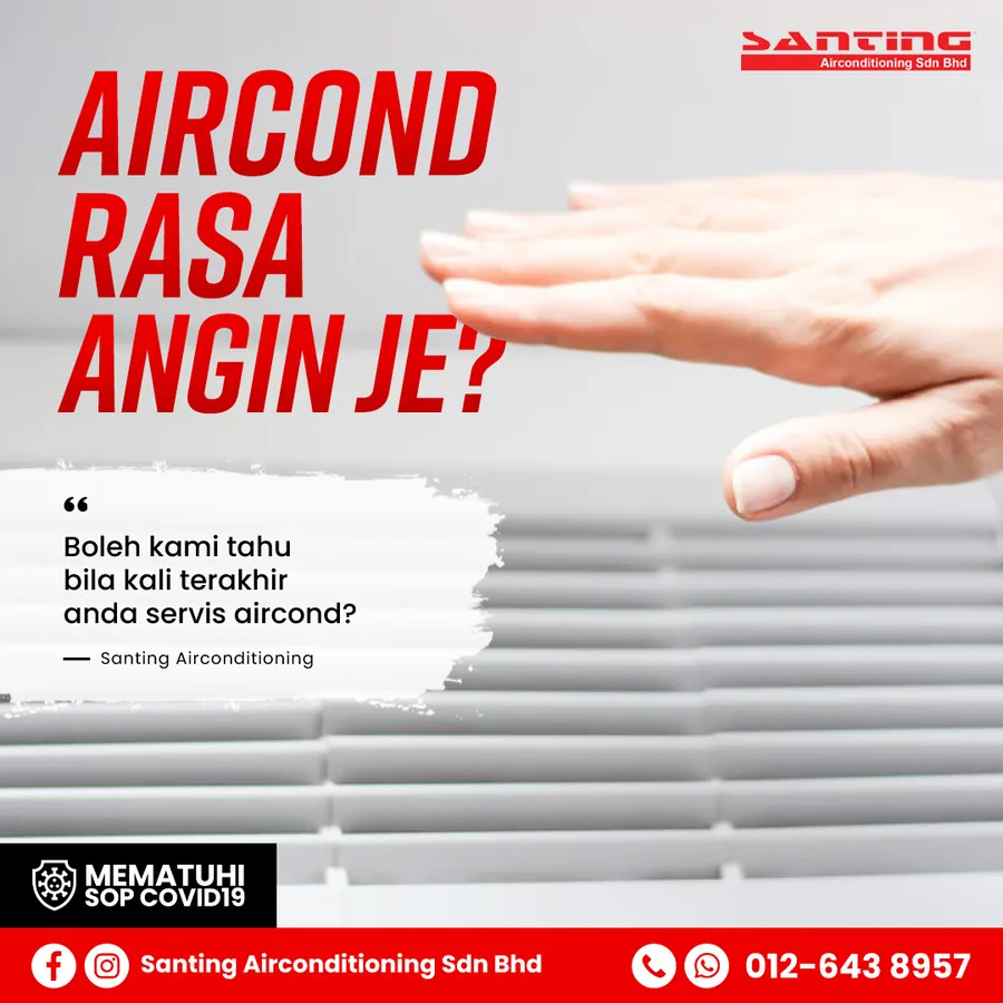 Poster iklan Santing Aircond - Service Centre