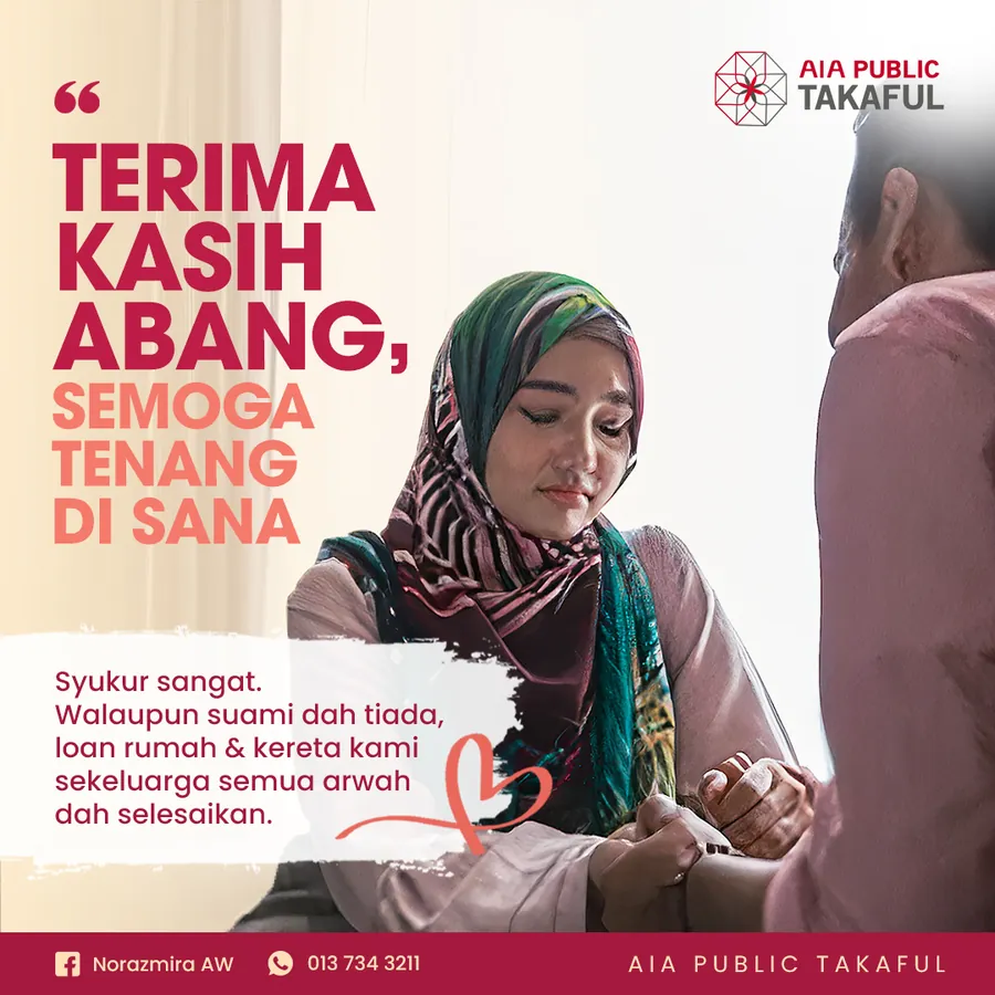 Poster iklan AIA TAKAFUL - Insurance Takaful
