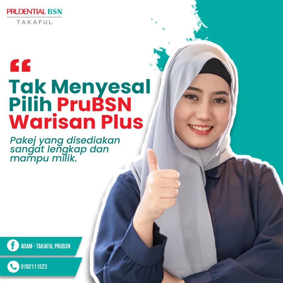 Poster iklan Prudential BSN - Insurance Takaful