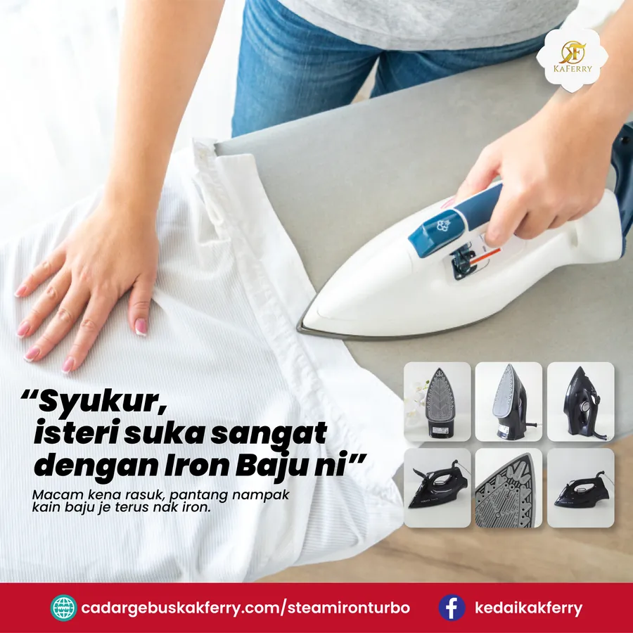 Poster iklan Steam Iron Turbo - Household