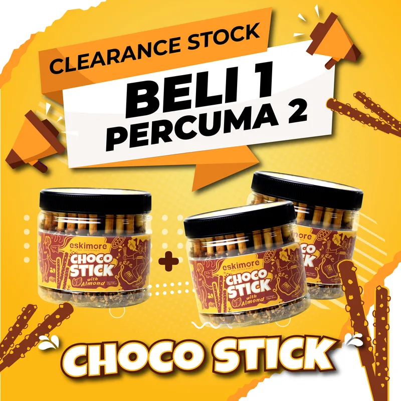 Iklan poster Choco Stick Eskimore: Beli 1 Percuma 2